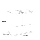 Gabinete De Banheiro Cinza Em Madeira Com Tampo Em Mdf Sem Cu