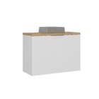 Gabinete De Banheiro Cm Cuba 90cm Nature Branco / Carvalho