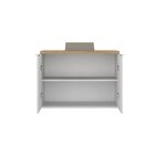 Gabinete De Banheiro Cm Cuba 90cm Nature Branco / Carvalho