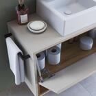 Gabinete De Banheiro Com Cuba 01 Pt 80cm Proddy