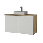 Gabinete De Banheiro Com Cuba 110cm 65cm Nature Carvalho / Br