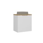 Gabinete De Banheiro Com Cuba 60cm Gab4008 Nature Branco / Ca