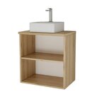 Gabinete De Banheiro Com Cuba 60cm Gab4008 Nature Carvalho /