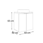 Gabinete De Banheiro Com Cuba 60cm Gab4008 Nature Carvalho /