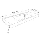 Gabinete De Banheiro Com Cuba 79,6cm Vittare Carvalho/verde