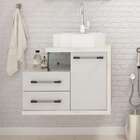 Gabinete De Banheiro Com Cuba Aria 41 Wood 1 Pt 2 Gv Branco E