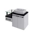 Gabinete De Banheiro Com Cuba Aria 41 Wood 2 Pt 1 Gv Branco C