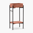 Gabinete De Banheiro Com Cuba Concreto 42 Cm (tessa Salmão)