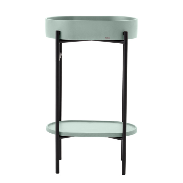 Gabinete De Banheiro Com Cuba Concreto 55 Cm (lotus Acqua)