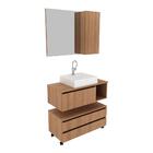 Gabinete De Banheiro Com Cuba E Espelheira 80cm Multimóveis C