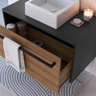 Gabinete De Banheiro Com Cuba Estella 1 Gv Mel E Grafite