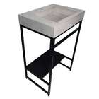 Gabinete De Banheiro Com Cuba Iron Black Concreto E Preto
