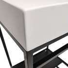 Gabinete De Banheiro Com Cuba Iron Black Ii Branco E Preto