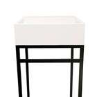 Gabinete De Banheiro Com Cuba Iron Branco E Preto