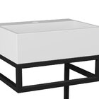 Gabinete De Banheiro Com Cuba Iron Los Angeles Branco E Preto