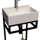 Gabinete De Banheiro Com Cuba Iron Los Angeles Branco E Preto