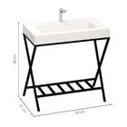 Gabinete De Banheiro Com Cuba Iron Manhattan Branco E Preto