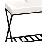 Gabinete De Banheiro Com Cuba Iron Manhattan Branco E Preto