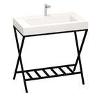 Gabinete De Banheiro Com Cuba Iron Manhattan Branco E Preto