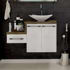 Gabinete De Banheiro Com Cuba L38 Wood 2 Pt 1 Gv Branco Chess