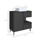 Gabinete De Banheiro Com Cuba Paula I 1 Pt 2 Gv Grafite