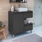 Gabinete De Banheiro Com Cuba Paula I 1 Pt 2 Gv Grafite