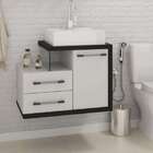 Gabinete De Banheiro Com Cuba Q39 Wood 1 Pt 2 Gv Branco E Pre