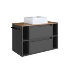 Gabinete De Banheiro Com Cuba Sierra 1 Pt 1 Gv Grafite E Mel