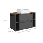 Gabinete De Banheiro Com Cuba Sierra 1 Pt 1 Gv Grafite E Mel