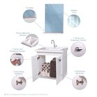 Gabinete De Banheiro Com Espelheira Kit Brasilia 45cm Branco