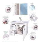 Gabinete De Banheiro Com Espelheira Kit Campinas 60cm Branco