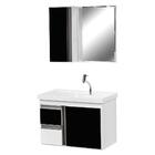 Gabinete De Banheiro Com Espelheira Kit Cuiabá 60cm Cor:branc
