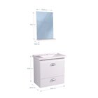 Gabinete De Banheiro Com Espelheira Kit Guarulhos 50cm Branco