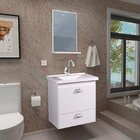 Gabinete De Banheiro Com Espelheira Kit Guarulhos 50cm Branco