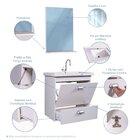 Gabinete De Banheiro Com Espelheira Kit Guarulhos 50cm Branco