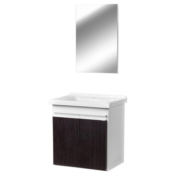 Gabinete De Banheiro Com Espelheira Kit Maceió 45cm Cor:branc