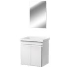 Gabinete De Banheiro Com Espelheira Kit Maceió 45cm Cor:branco