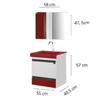 Gabinete De Banheiro Com Espelheira Kit Natal 55,0cm X 40,5cm