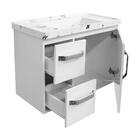 Gabinete De Banheiro Com Espelheira Kit Palmas 60cm Cor:branco