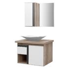 Gabinete De Banheiro Com Espelheira Kit Porto Velho 60cm Cor:
