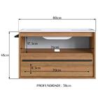 Gabinete De Banheiro Com Lavatorio 80cm Proddy