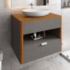 Gabinete De Banheiro Copenhague Titanium Naturalle