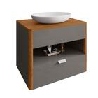 Gabinete De Banheiro Copenhague Titanium Naturalle