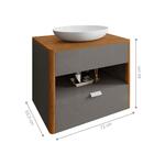 Gabinete De Banheiro Copenhague Titanium Naturalle