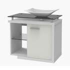 Gabinete De Banheiro Dama 1 Pt Branco