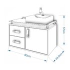 Gabinete De Banheiro Évora 1 Pt 2 Gv Amêndoa E Off White