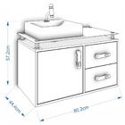 Gabinete De Banheiro Évora 1 Pt 2 Gv Amêndoa E Off White