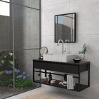 Gabinete De Banheiro Fanny Com Tampo Em Mdf E Ferro Preto - 1