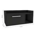 Gabinete De Banheiro Filbert 1 Pt Preto 75 Cm