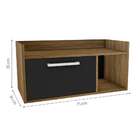 Gabinete De Banheiro Filbert 1 Pt Preto E Madeirado 75 Cm